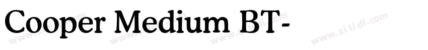 Cooper Medium BT字体转换